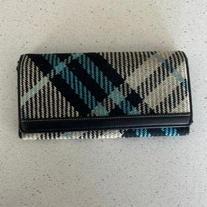 Authentic Burberry plaid wallet